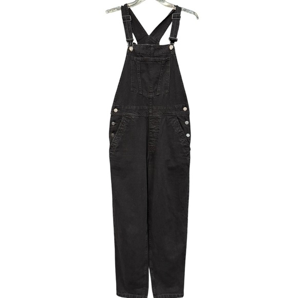 ASOS Design Black Denim Overalls Women’s US 6 - Picture 1 of 5